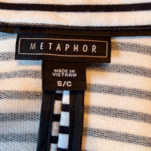 Metaphor Black and White Striped Blazer Size Small - Picture 7 of 9